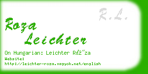 roza leichter business card